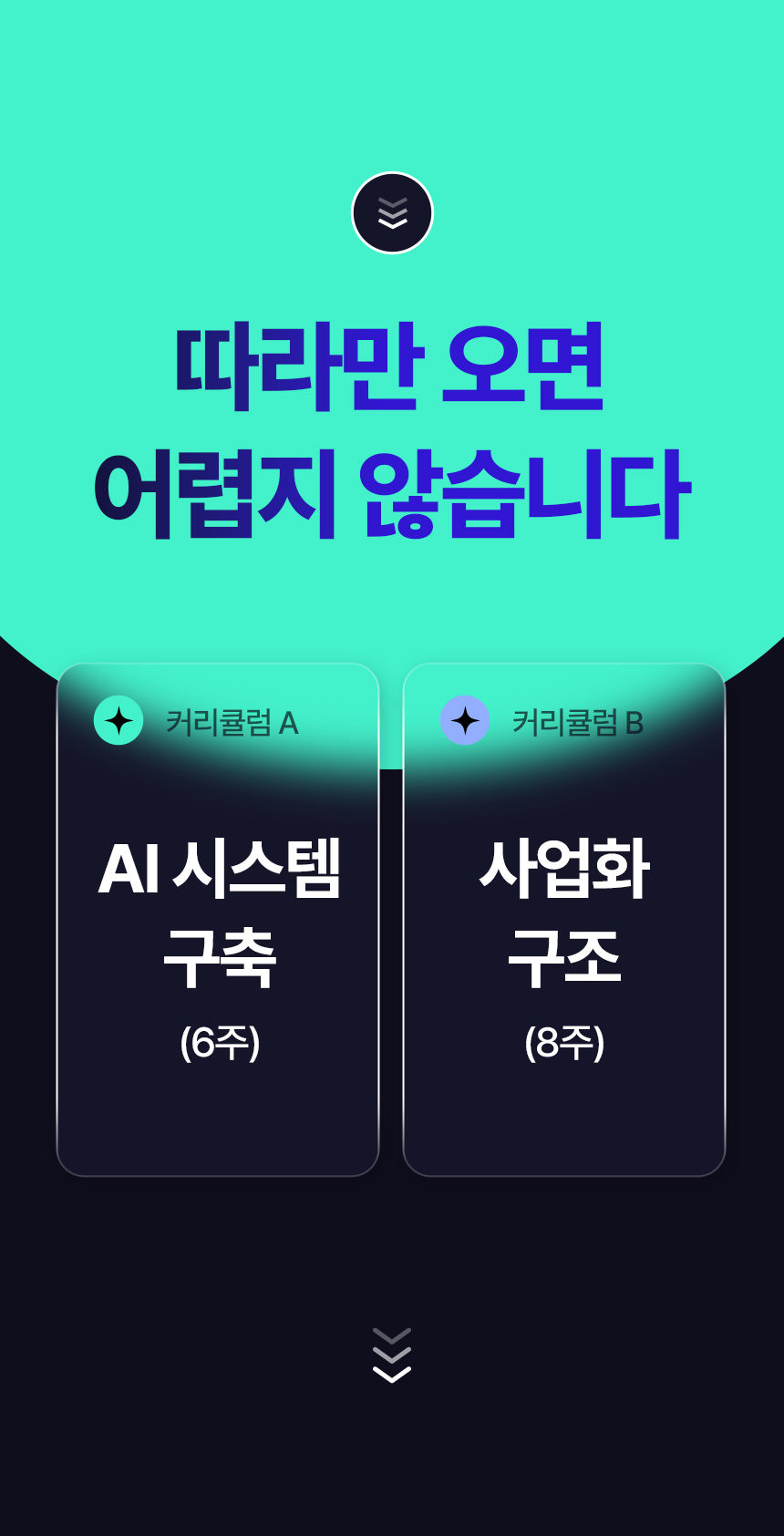 커리큘럼 A 6주 · 커리큘럼 B 8주