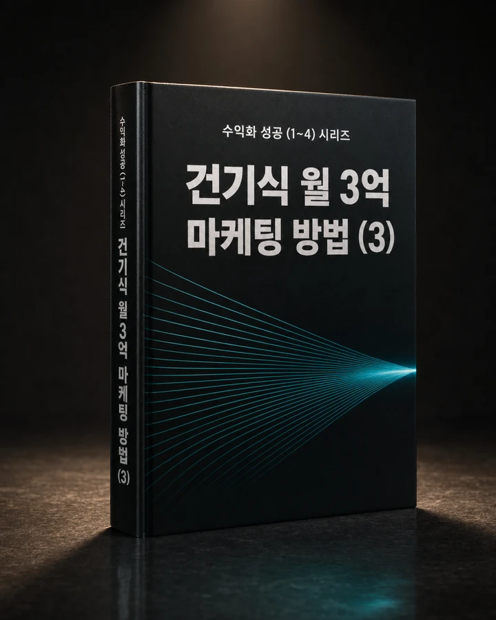 건기식 월 3억 - 마케팅 방법 (3) 표지